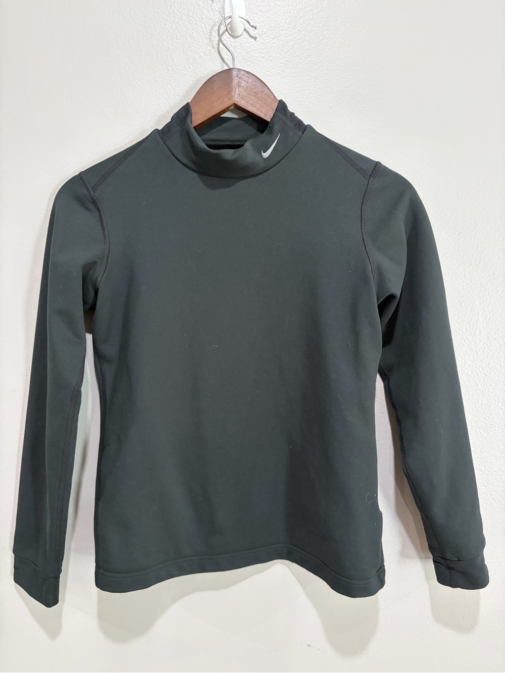 Nike Youth Black Mock Neck Performance Sweater/under armor